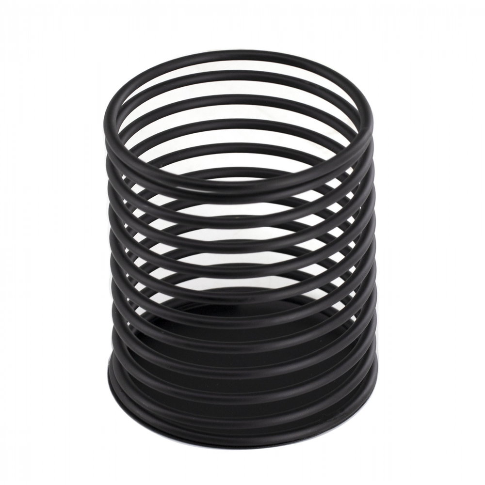 Подставка-стакан д/канцтоваров, Alingar, металлическая, форма пружинки, черный