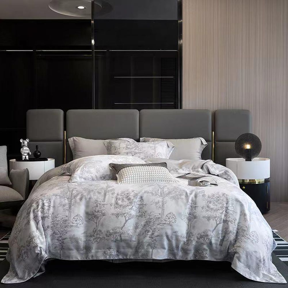 ZEPHYR HOME Двуспалка Тенсель серый сакура