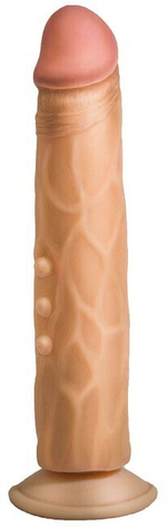 Фаллоимитатор реалистик на присоске с пупырышками Human Copy 8,2" (Цвет: телесный)
