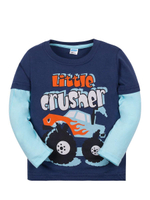 Лонгслив для мальчика Great wheel Синий р.86