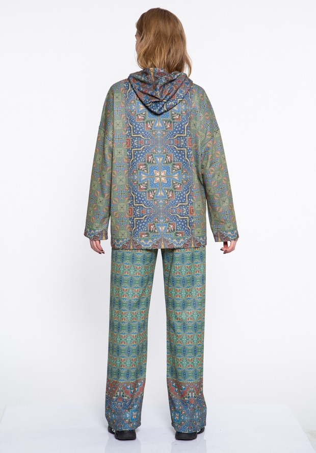 Комплект (худи и брюки) "Бестиарий", по мотивам Бестиария Бартоломея Английского, 15 век