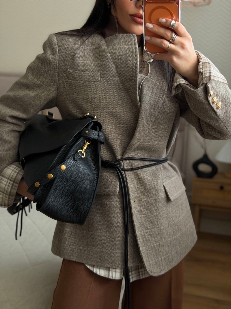 Ремень-шнурок длинный черный