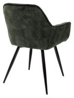 Стул-кресло MALTA серо-зеленый, велюр / ножки чёрные / ножки чёрные
