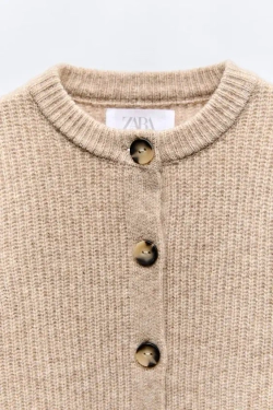 ZARA КАРДИГАН, СВЕТЛО-БЕЖЕВЫЙ
