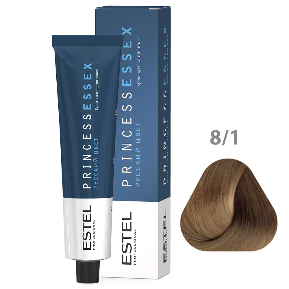 ESTEL PRINCESS ESSEX Крем-краска для волос, 8/1 светло-русый пепельный/металлик, 60 мл