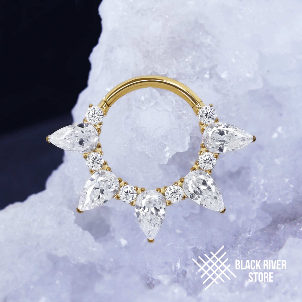 Кликер Diada v.2 Crystal PVD Yellow 1.2мм