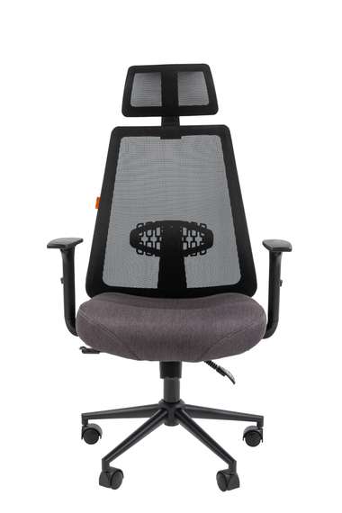 Офисное кресло Chairman 535 Россия BLACK ткань черный/серый