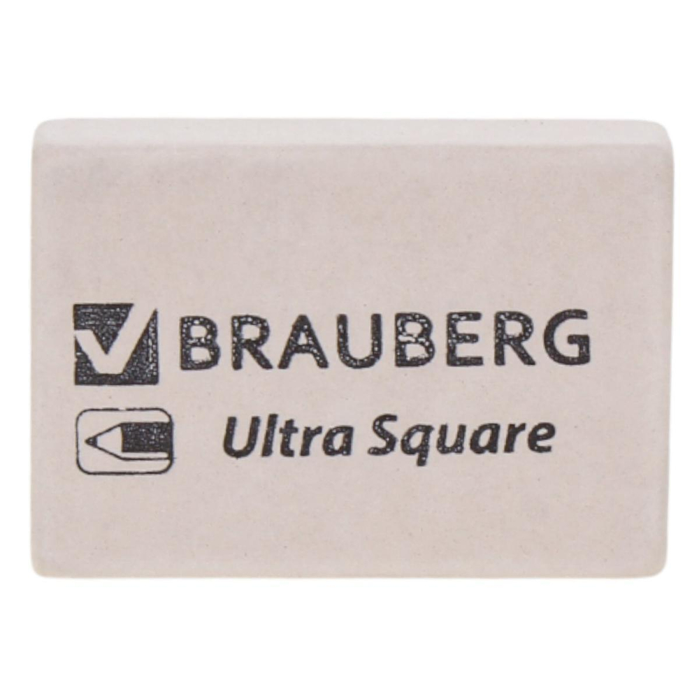 Ластик BRAUBERG "Ultra Square", 26х18х8мм, белый, натуральный каучук, 228707