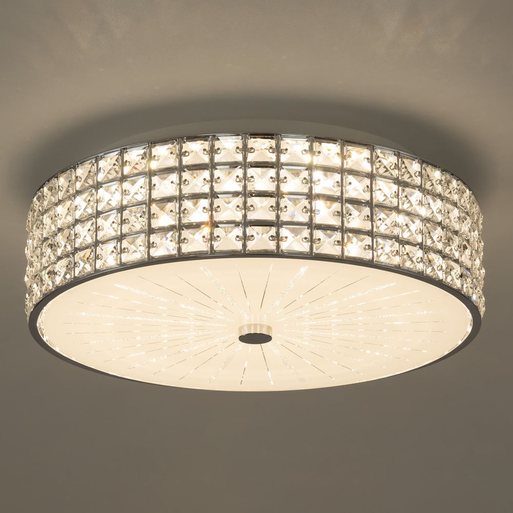 Citilux Портал CL32415G1 LED RGB Люстра хрустальная с пультом Хром