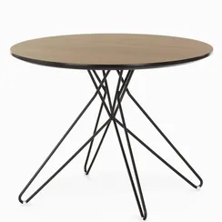 Кофейный стол Bug Ø60х45 см, шпон ореха