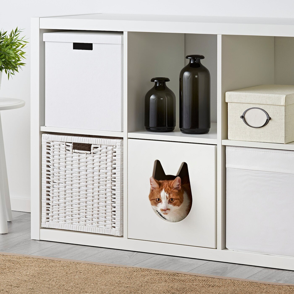 IKEA KALLAX  (ИКЕА КАЛЛАКС)  -  Домик для кошки, белый, 33x33 см