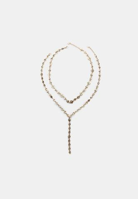 STRADIVARIUS Колье «Лариат», золотой