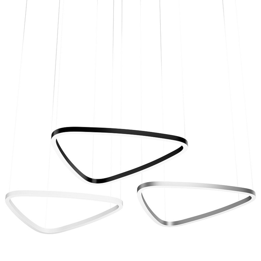 Профильный светодиодный линейный светильник подвесной треугольной формы 90Вт