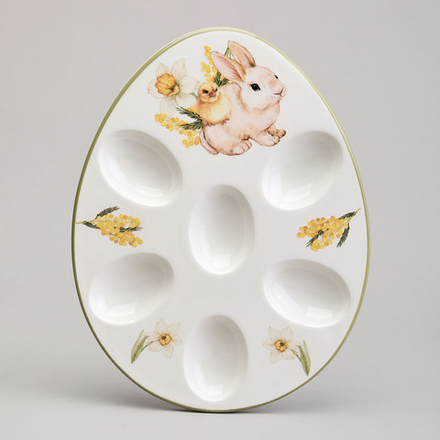 БЛЮДО ДЛЯ 6 ЯИЦ AGNESS "SUNDAY" 26*20*2.5 СМ (КОР=24ШТ.)