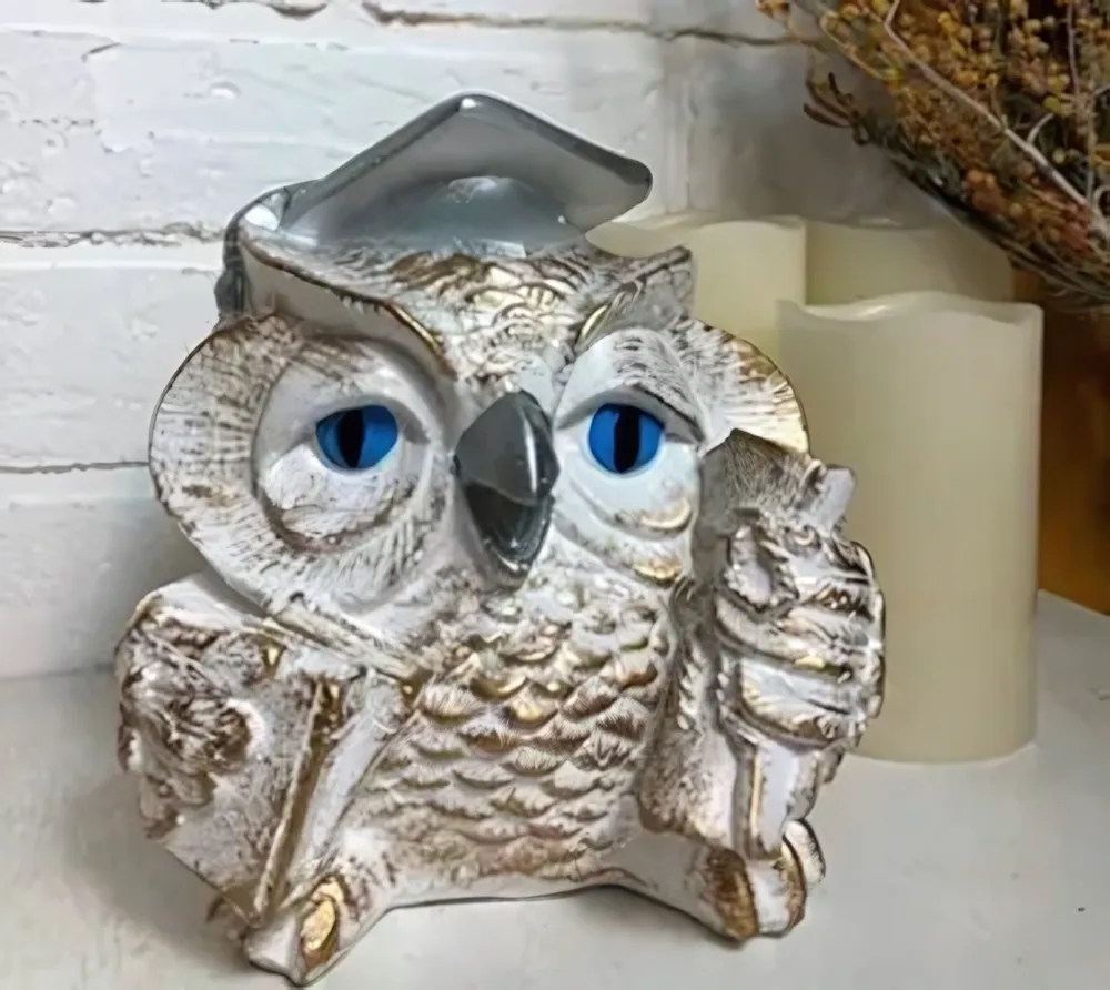 Копилка из гипса «Сова Профессор» 18*16см (позолота)