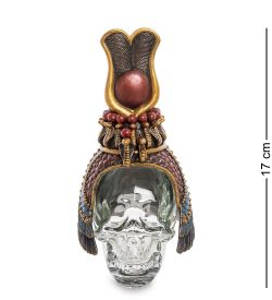 Veronese WS-1030 Флакон «Египетский головной убор на стеклянном черепе»