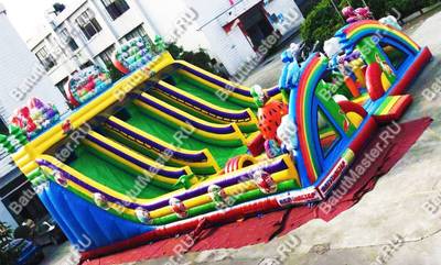 Коммерческий надувной батут "Дракончики"14*10*7,5 м