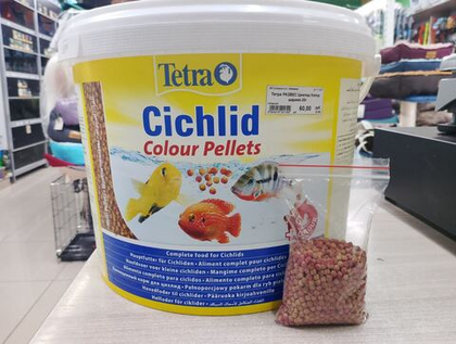 (Весовой) Tetra Cichlid Colour Pellets Корм для цихлид в форме шариков, 40 г