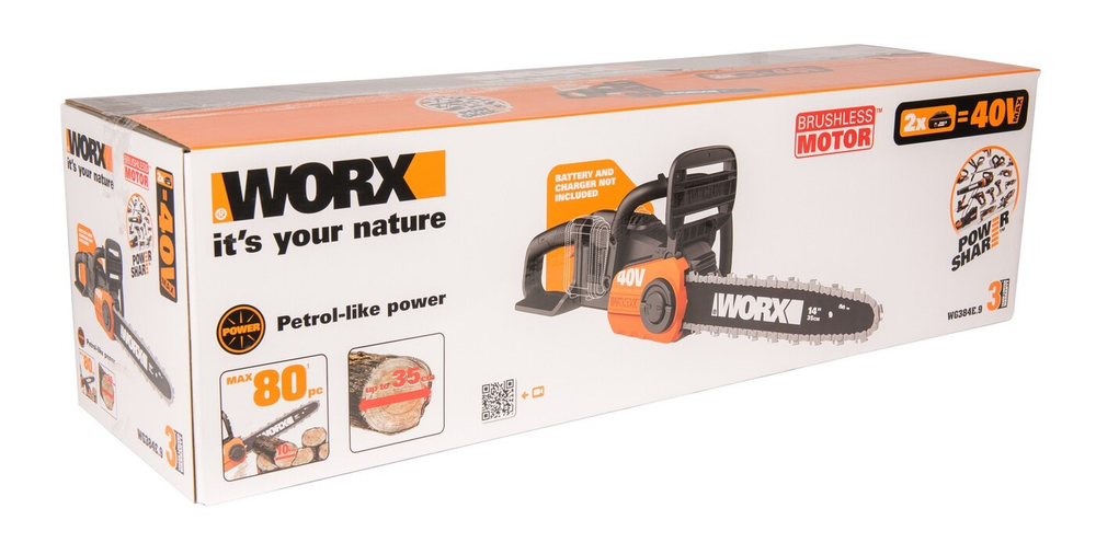Цепная пила аккумуляторная WORX WG384E.9