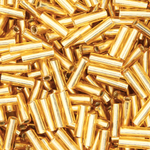 Японский бисер TOHO Bugle (стеклярус) 6mm (№22F), с внутренним серебрением, прозрачный матовый