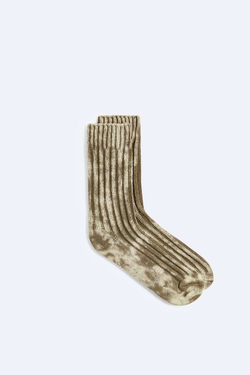 ZARA НОСКИ В РУБЧИК С ЭФФЕКТОМ ПОТЕРТОСТИ, СЕРО-СИНИЙ