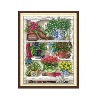 "Цветочная полка"-J722 вышивка