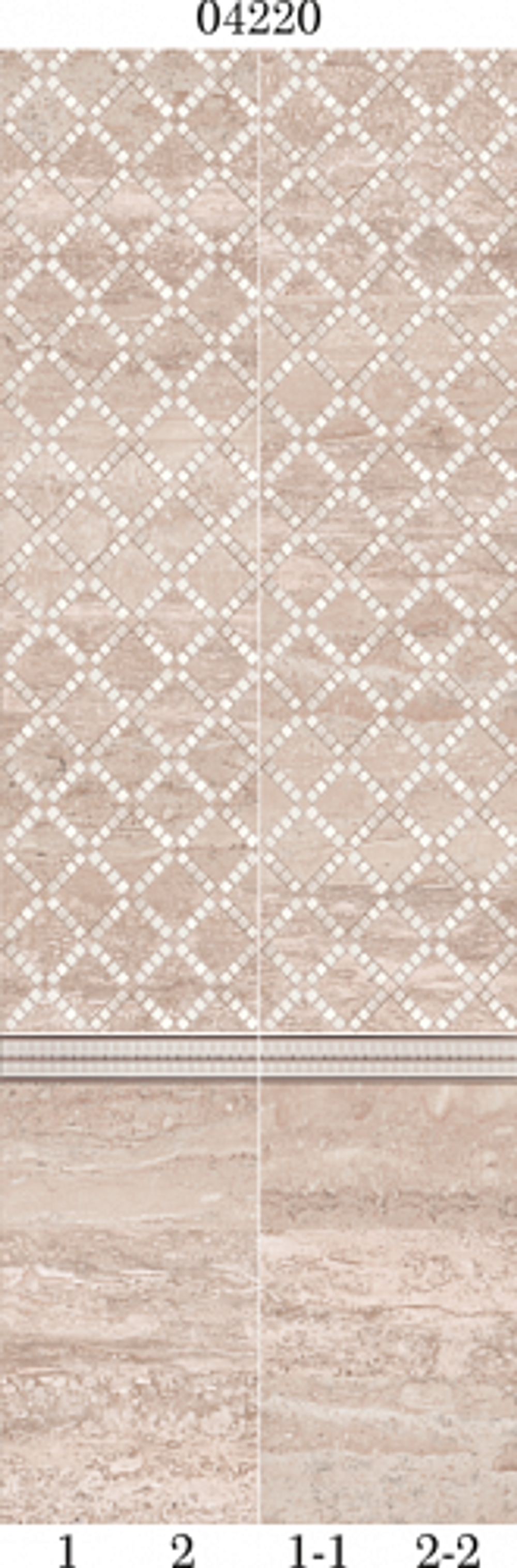 Панель ПВХ фотопечать 3D Panda Травертин 2700х250 мм