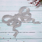 Украшение новогоднее «Бант» 24*22 см, Серебро