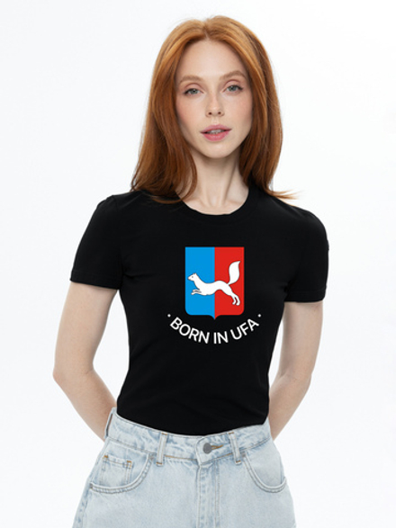 Футболка женская «Рожденный в Уфе»
