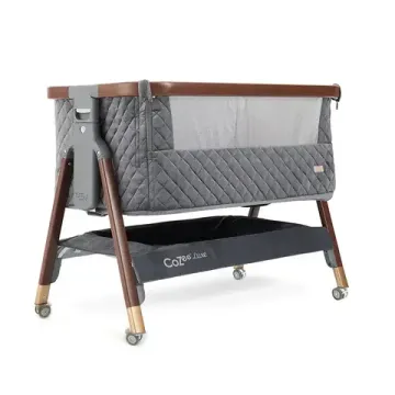 Колыбель приставная Tutti Bambini CoZee Luxe Walnut Slate с колесами