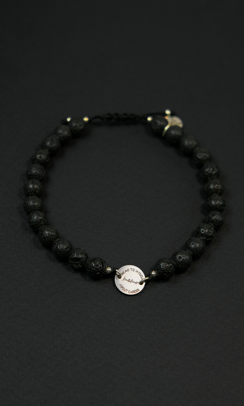 Браслет "Memo about Intention" шамбала с коннектором из лавы