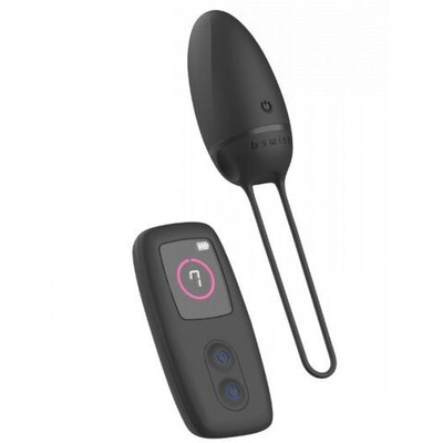 Черное виброяйцо Bnaughty Premium Unleashed с пультом ДУ (Цвет: черный)