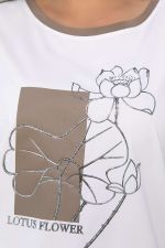 Блуза Чарли (бело-коричневая) Б13801-20М LT Collection