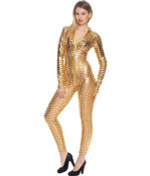Боди комбинезон Тефия золотистый XL