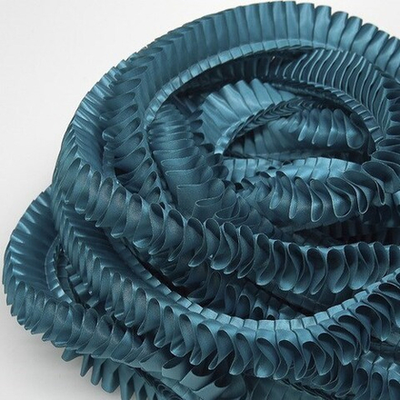 Лента плиссированная для наградных розеток. Цвет Бирюза. Код цвета 24В.