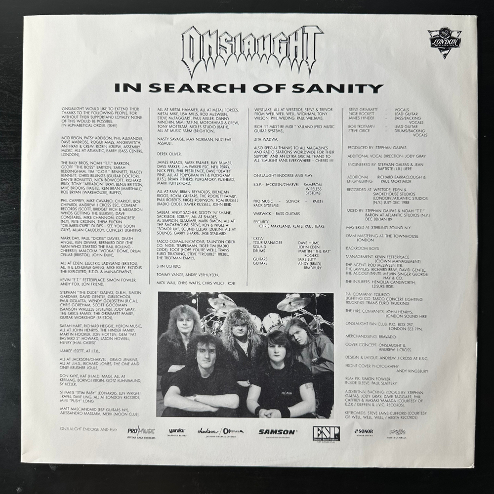 Onslaught – In Search Of Sanity (Голландия 1989г.)