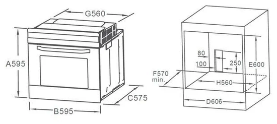 Встраиваемый духовой шкаф  Midea MO68100GW