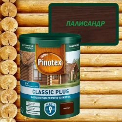 Пропитка декоративная для защиты древесины Pinotex Classic Plus 3 в 1 палисандр 0,9 л.