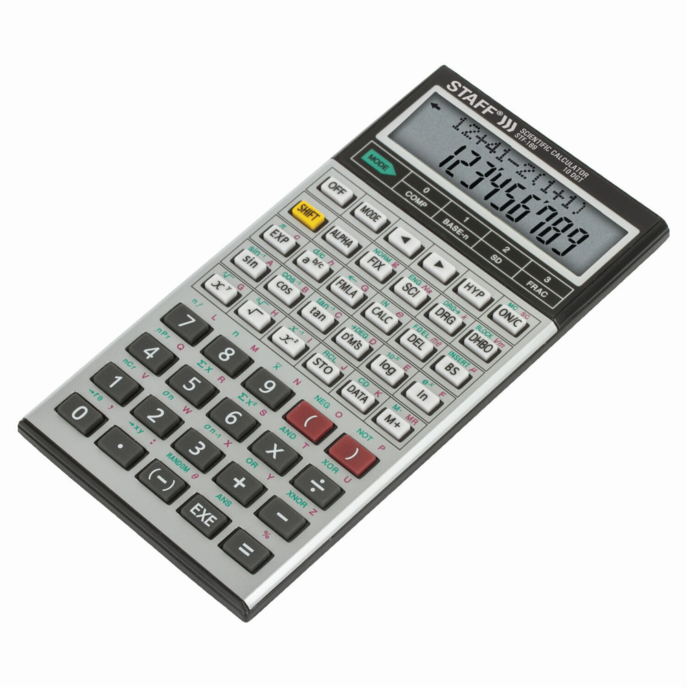 Калькулятор инженерный STAFF STF-169 (143х78 мм) 242 функции 10+2 разрядов