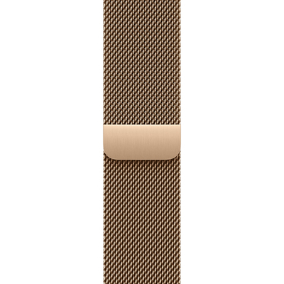 Apple Watch Series 10, 46 мм, корпус из титана цвета «титановый золотой», спортивный ремешок цвета «миланская петля» золотой