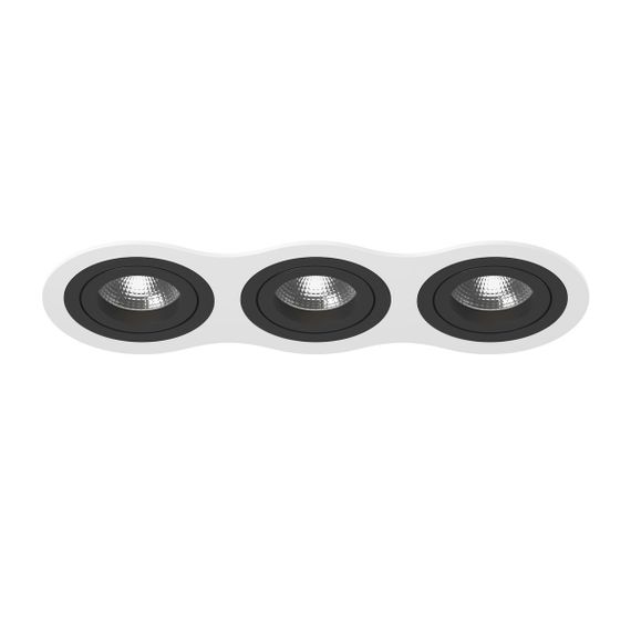 Комплект из светильника и рамки Lightstar Intero 16 (217636+217607+217607+217607) i636070707