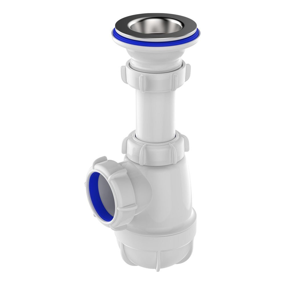 AGUANT Сифон для умывальника 1 1/4"х40 с метал.решеткой S1000-18-MR