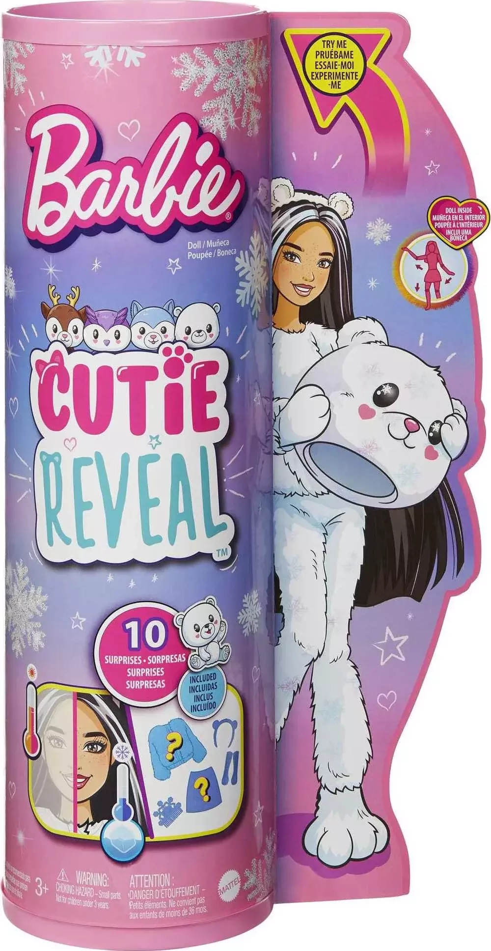 Кукла Barbie Cutie Reveal Winter Sparkle Полярный Медведь (2022)