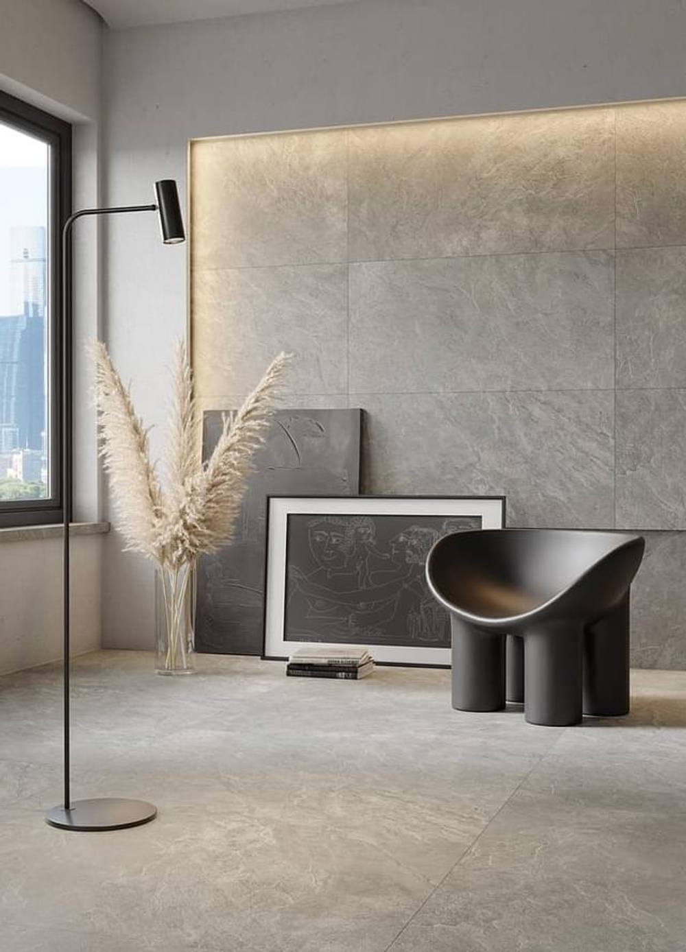 Kerranova Krater Light Grey 60x60