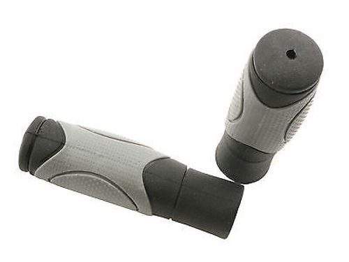 Грипсы С44 на руль резиновые 125мм эргоном. комп. черно-серые CLARKS