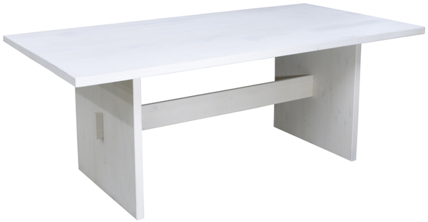 Обеденный стол "Гамбург" 200 см из массива сосны, белый