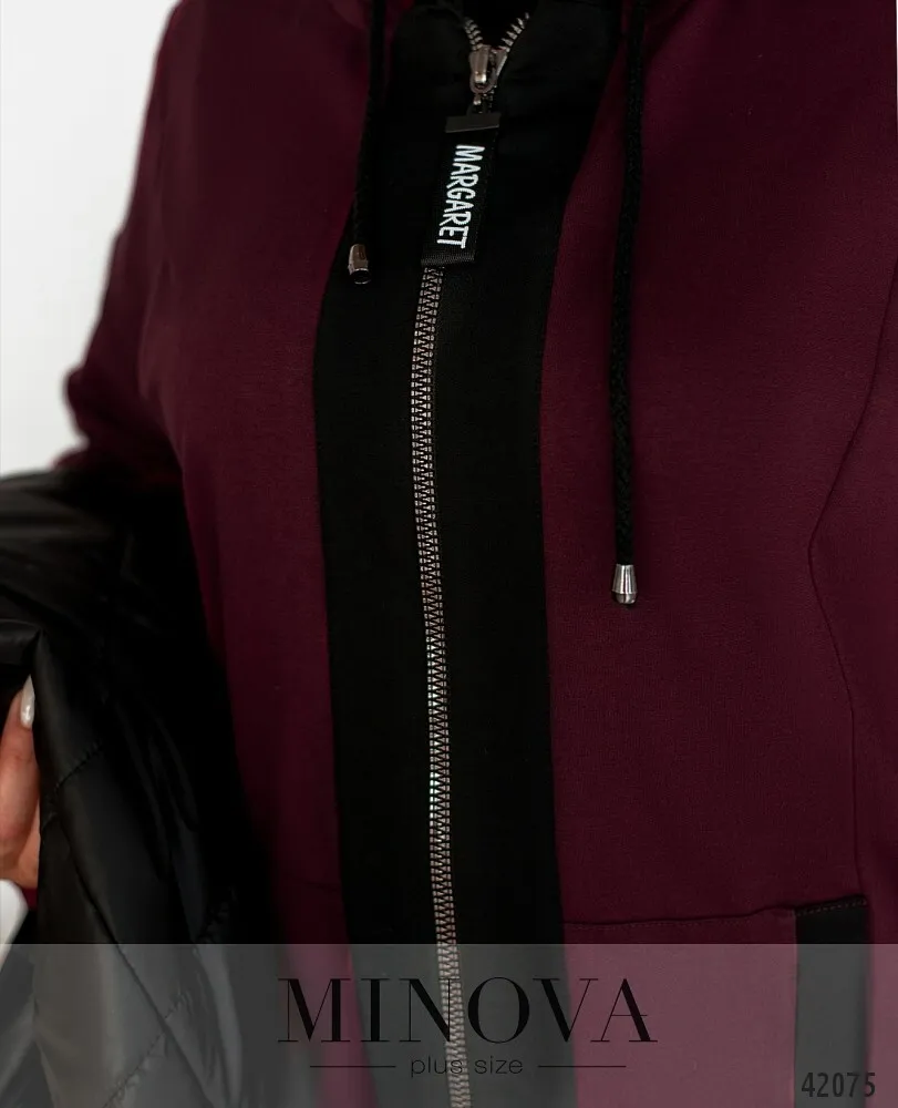 Костюм 17-229-чёрный-марсала Minova