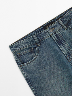 Massimo Dutti Зауженные джинсы из 100% хлопка, индиго