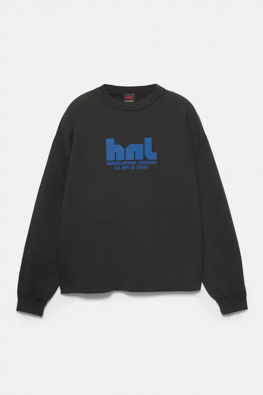 PULL&BEAR Футболка HNL "Stranger Things", темно-серый