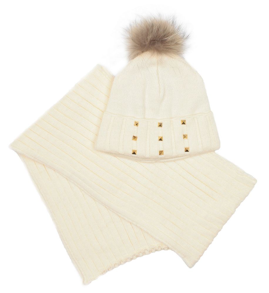 Комплект кремового цвета шапка и шарф Wojcik